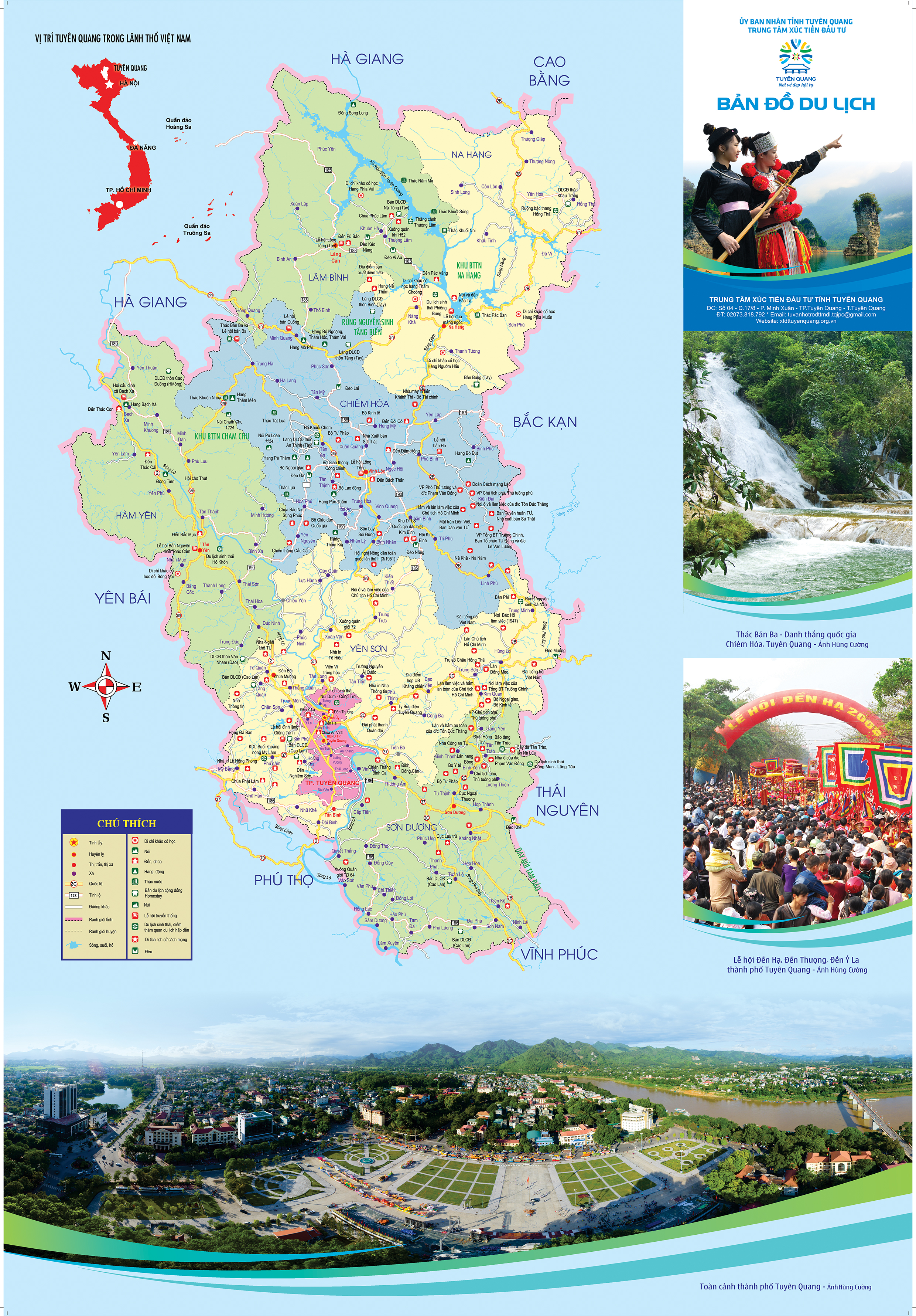 Bản đồ du lịch tỉnh Tuyên Quang